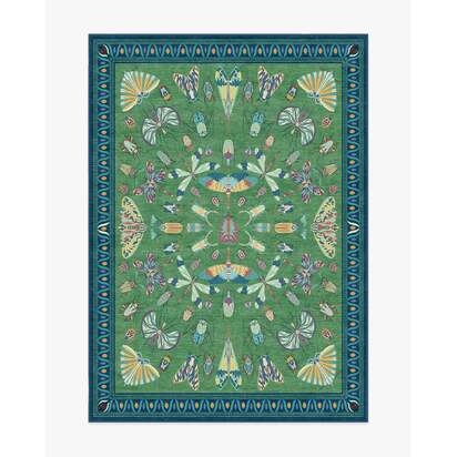 Flutterby Green & Sapphire Rug by Iris Apfel - 150 x 215 cm - All-In-One Rug