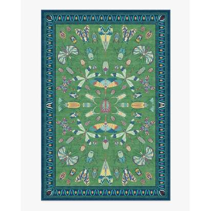 Flutterby Green & Sapphire Rug by Iris Apfel - 185 x 275 cm - All-In-One Rug