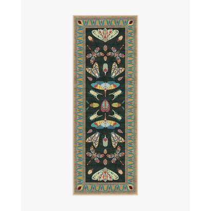 Flutterby Charcoal Rug by Iris Apfel - 75 x 215 cm - All-In-One Rug