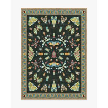 Flutterby Charcoal Rug by Iris Apfel - 150 x 215 cm - All-In-One Rug