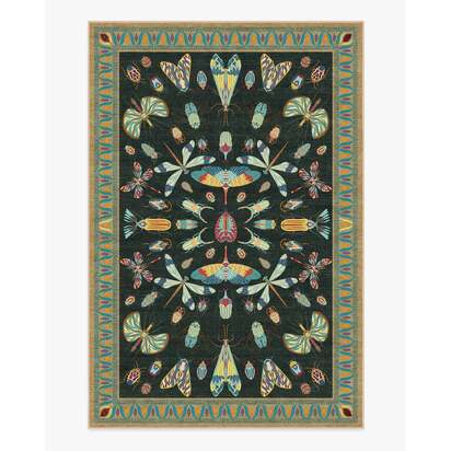 Flutterby Charcoal Rug by Iris Apfel - 200 x 290 cm - All-In-One Rug