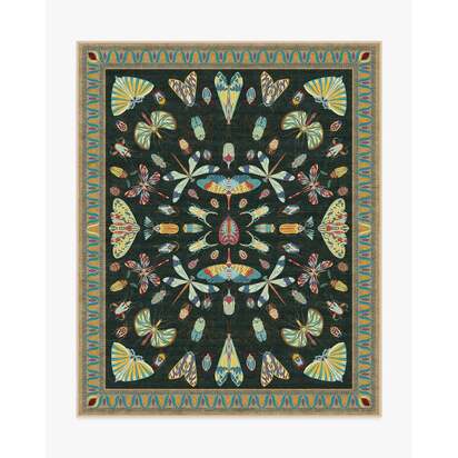 Flutterby Charcoal Rug by Iris Apfel - 245 x 305 cm - All-In-One Rug