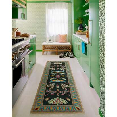 Flutterby Charcoal Rug by Iris Apfel - 245 x 305 cm - All-In-One Rug