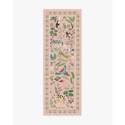 Jingle Jungle Soft Pink Rug by Iris Apfel - 75 x 215 cm - All-In-One Rug