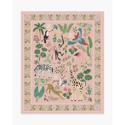Jingle Jungle Soft Pink Rug by Iris Apfel - 245 x 305 cm - All-In-One Rug