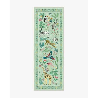 Jingle Jungle Sage Rug by Iris Apfel - 75 x 215 cm - All-In-One Rug