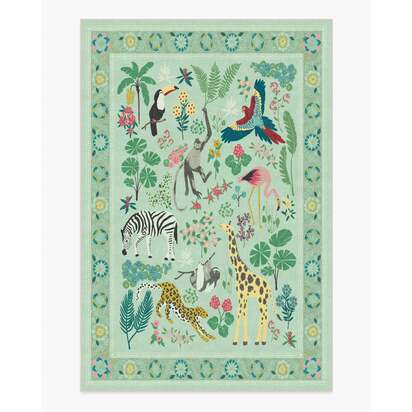Jingle Jungle Sage Rug by Iris Apfel - 185 x 275 cm - All-In-One Rug