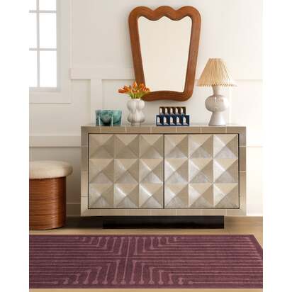 Inkdrop Burgundy Rug by Jonathan Adler - 150 x 215 cm - All-In-One Rug