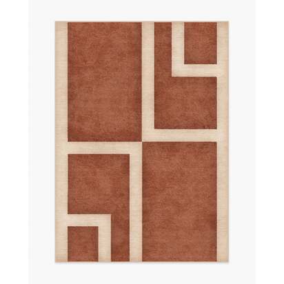 Aldo Terracotta & Cream Rug by The Local Project - 150 x 215 cm - All-In-One Rug