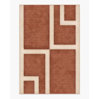 Aldo Terracotta & Cream Rug by The Local Project - 185 x 275 cm - All-In-One Rug