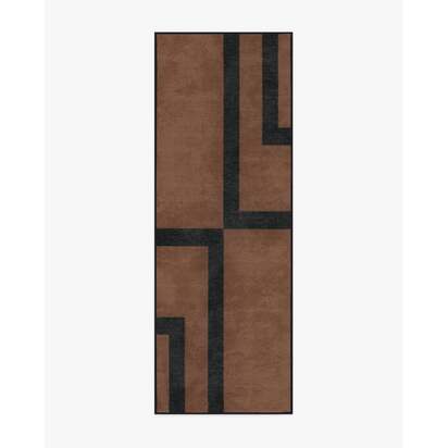 Aldo Brown & Black Rug by The Local Project - 75 x 215 cm - All-In-One Rug