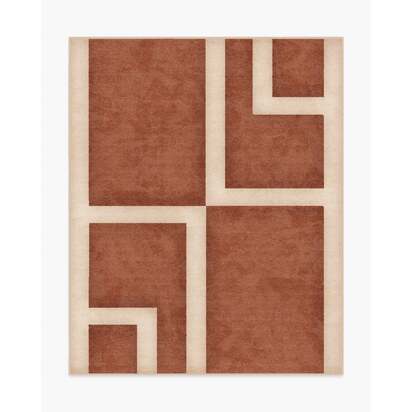 Aldo Terracotta & Cream Rug by The Local Project - 200 x 290 cm - All-In-One Rug
