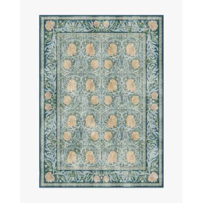 Pimpernel Dusk Blue Rug by Morris & Co. - 150 x 215 cm - All-In-One Rug