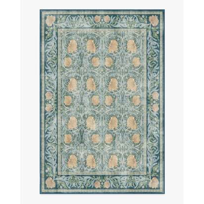 Pimpernel Dusk Blue Rug by Morris & Co. - 185 x 275 cm - All-In-One Rug