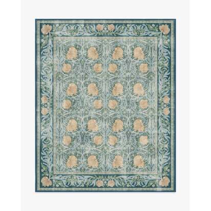 Pimpernel Dusk Blue Rug by Morris & Co. - 245 x 305 cm - All-In-One Rug