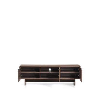 Norlen 3-door TV stand in walnut veneer FSC Mix Credit 150 x 40 cm