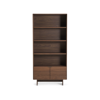 Norlen shelving unit in walnut veneer FSC Mix Credit 90 x 190 cm
