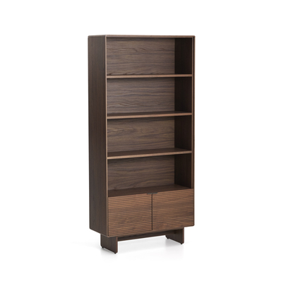 Norlen shelving unit in walnut veneer FSC Mix Credit 90 x 190 cm