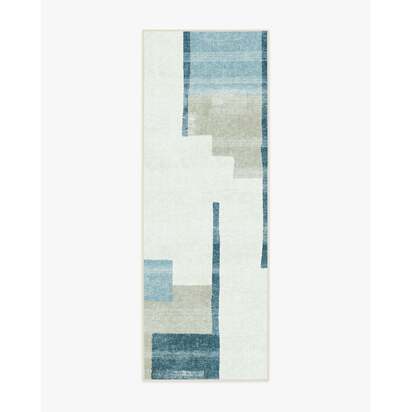 Haylan Ivory & Blue Rug - 75 x 215 cm - All-In-One Rug