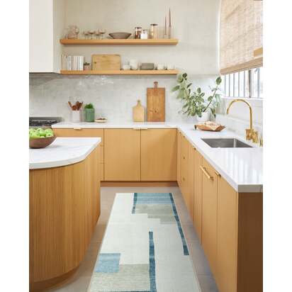 Haylan Ivory & Blue Rug - 150 x 215 cm - All-In-One Rug