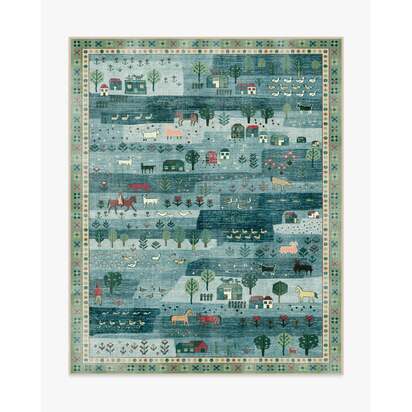 Alder Soft Blue Rug - 245 x 305 cm - All-In-One Rug