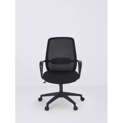 John Lewis Cole Office Chair, Black Black | H102 x W60 x D63cm