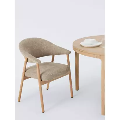 John Lewis Elk Dining Chair Oak/Natural | 81 x 63 x 63 cm