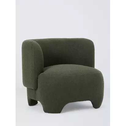John Lewis Elephant Armchair, Green Boucle Green Boucle | H73 x W80.5 x D78.5cm