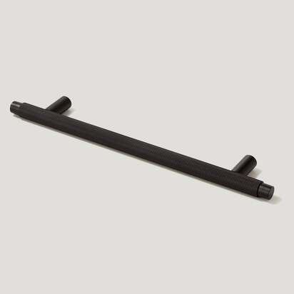 KEPLER Knurled T Bar Handle - Black - 280mm (220mm CC)
