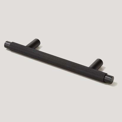 KEPLER Knurled T Bar Handle - Black - 280mm (220mm CC)
