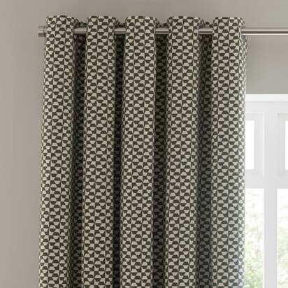 Geo Checkerboard Eyelet Curtains