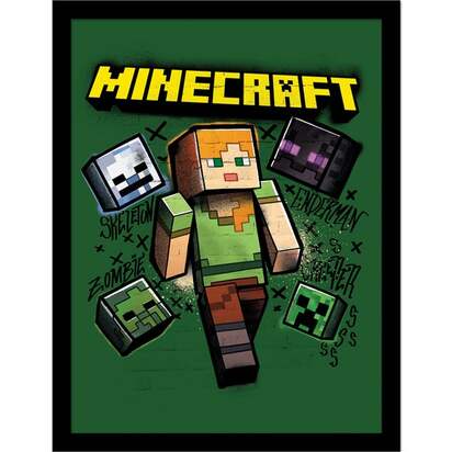 Minecraft Alex Framed Print