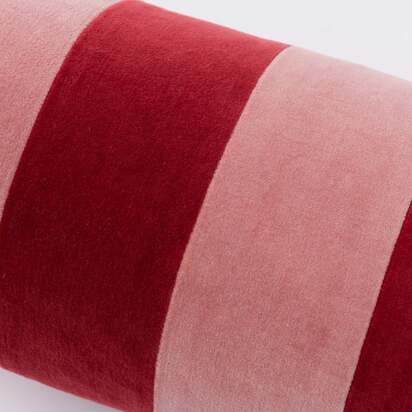Clara Striped Cotton Velvet Bolster Cushion