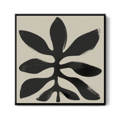 Botanical Leaf - Medium / Black
