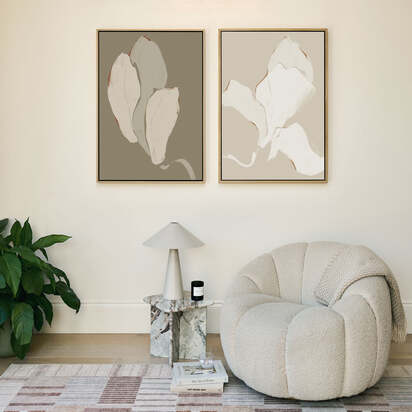 Magnolia Flower Set - Large / Natural
