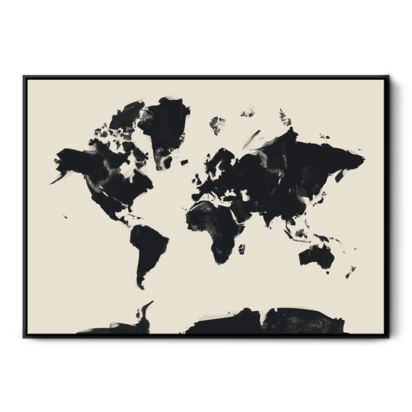 World Map - Large / Black