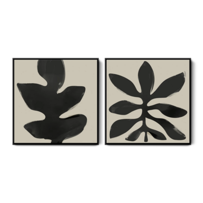 Big Botanical Leaf Set - Medium / Black