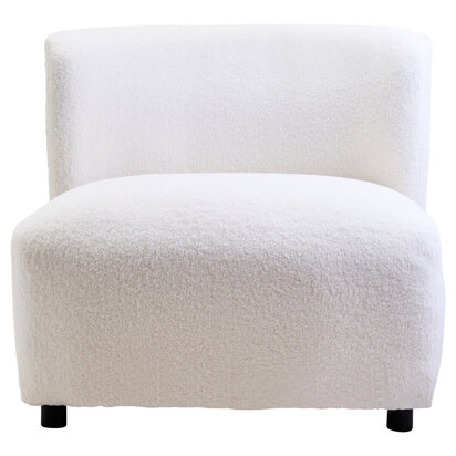 Montreal Black Boucle Effect Armless Lounge Chair