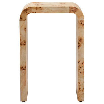Mota Burl Wood Design Curved Console Table