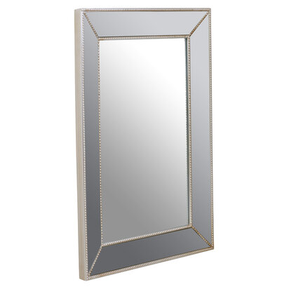 Lora Silver Wooden Frame Wall Mirror