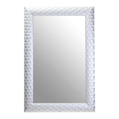 Lovida White Arched Wooden Frame Wall Mirror