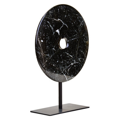 Zoro Extra Small Round Dia 15cm Grey Marble Disc Sculpture