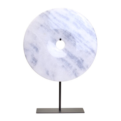 Zoro Small Natural Speckled Marble Round Dia 20cm Disc Sculpture