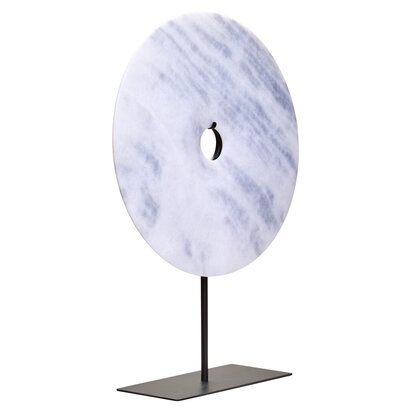 Zoro Small Natural Speckled Marble Round Dia 20cm Disc Sculpture