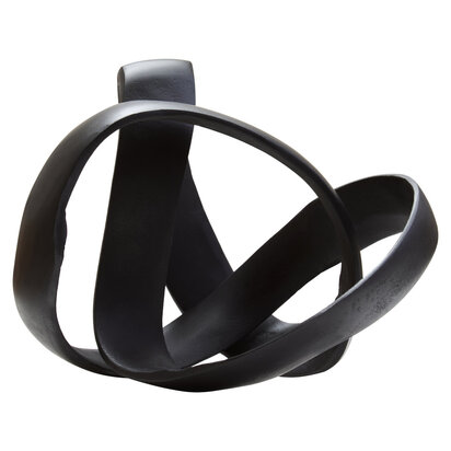 Prato Matte Black Nickel Finish Twist Sculpture