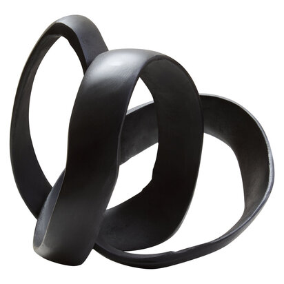Prato Matte Black Nickel Finish Twist Sculpture