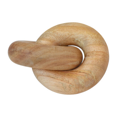 Cato White Wood Small Knot Decor