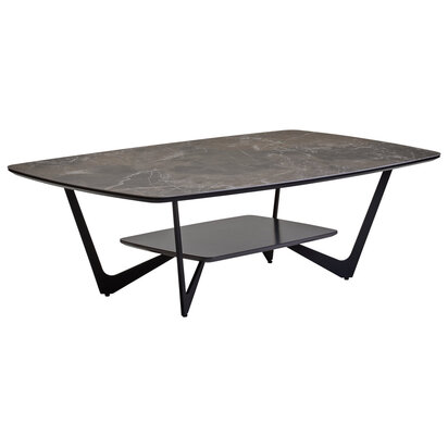 Imperia Round Grey Glass And Ceramic Large Coffee Table