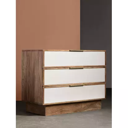 Swoon Tomme 3 Drawer Chest, Oak Oak | H72.5cm x W90cm x D45cm