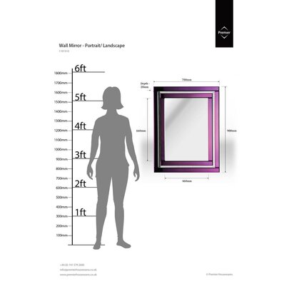 Carlotta Purple Deco Wall Mirror